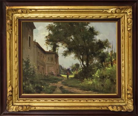 Cesare Gheduzzi — Figura e caseggiato con viale